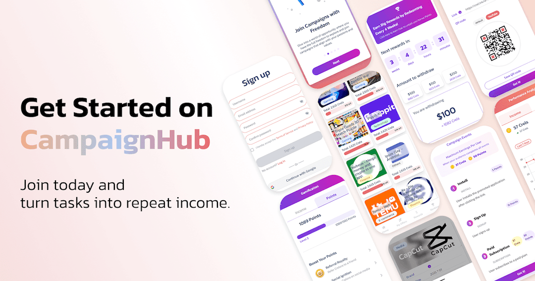 Start earning with Crelora CampaignHub