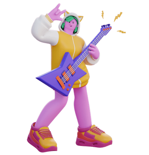 Girl playing guitar